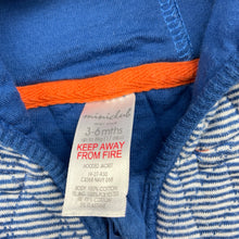 Load image into Gallery viewer, unisex Mini Club, quilted cotton zip hoodie sweater, GUC, size 00,  