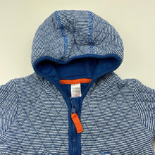 Load image into Gallery viewer, unisex Mini Club, quilted cotton zip hoodie sweater, GUC, size 00,  