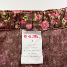 Load image into Gallery viewer, Girls Gymboree, floral corduroy cotton skirt, adjustable, L: 28cm, GUC, size 3,  
