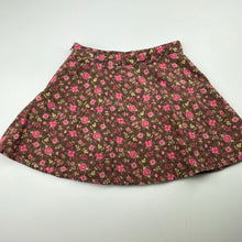 Load image into Gallery viewer, Girls Gymboree, floral corduroy cotton skirt, adjustable, L: 28cm, GUC, size 3,  