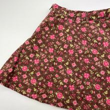 Load image into Gallery viewer, Girls Gymboree, floral corduroy cotton skirt, adjustable, L: 28cm, GUC, size 3,  