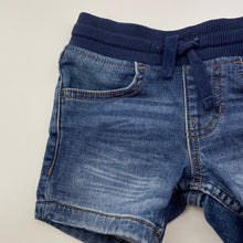 Load image into Gallery viewer, Boys Target, stretchy knit denim shorts, elasticated, EUC, size 1,  