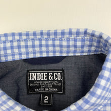 Load image into Gallery viewer, Boys Indie, checked lightweight long sleeve shirt, GUC, size 2,  