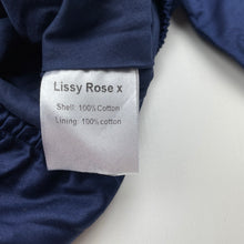 Load image into Gallery viewer, Girls Lissy Rose, lined navy cotton bodysuit / romper, NEW, size 3,  