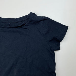Girls Anko, navy cotton t-shirt / top, EUC, size 6,  