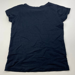 Girls Anko, navy cotton t-shirt / top, EUC, size 6,  