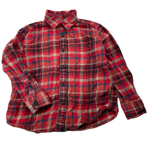 Boys Uniqlo, checked flannel cotton long sleeve shirt, GUC, size 3-4,  