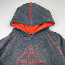 Load image into Gallery viewer, Boys Macpac, grey fleece lined hoodie sweater, light mark back right cuff, FUC, size 4,  