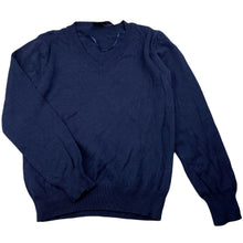 Load image into Gallery viewer, Girls St Mark, navy knitted cotton school sweater / jumper, NEW, size 8,  