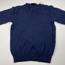 Load image into Gallery viewer, Girls St Mark, navy knitted cotton school sweater / jumper, NEW, size 8,  