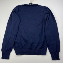 Load image into Gallery viewer, Girls St Mark, navy knitted cotton school sweater / jumper, NEW, size 8,  