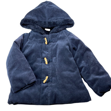 Girls Charanga, fleece lined corduroy hooded jacket / coat, EUC, size 1,  