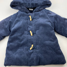 Load image into Gallery viewer, Girls Charanga, fleece lined corduroy hooded jacket / coat, EUC, size 1,  