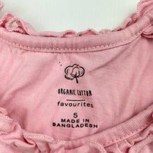 Load image into Gallery viewer, Girls Favourites, pink organic cotton singlet top, EUC, size 5,  