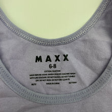 Load image into Gallery viewer, Girls MAXX, purple stretchy singlet top, EUC, size 6-8,  