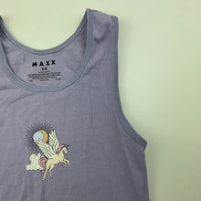 Load image into Gallery viewer, Girls MAXX, purple stretchy singlet top, EUC, size 6-8,  