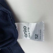 Load image into Gallery viewer, Girls Anko, navy cotton t-shirt / top, GUC, size 12,  