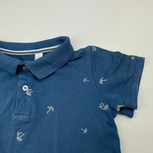 Load image into Gallery viewer, Boys Okaidi, blue cotton polo shirt top, GUC, size 6,  