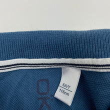 Load image into Gallery viewer, Boys Okaidi, blue cotton polo shirt top, GUC, size 6,  