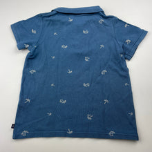 Load image into Gallery viewer, Boys Okaidi, blue cotton polo shirt top, GUC, size 6,  