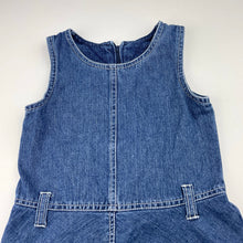 Load image into Gallery viewer, Girls Now, blue denim casual dress, GUC, size 3, L: 51cm