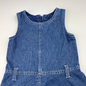 Girls Now, blue denim casual dress, GUC, size 3, L: 51cm