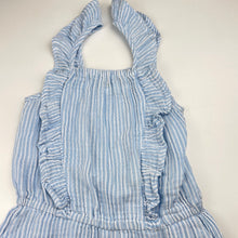 Load image into Gallery viewer, Girls Piping Hot, striped lightweight cotton summer playsuit, GUC, size 6,  