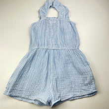 Load image into Gallery viewer, Girls Piping Hot, striped lightweight cotton summer playsuit, GUC, size 6,  