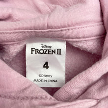 Load image into Gallery viewer, Girls Disney, Frozen 2 fleece lined hoodie sweater dress, L: 48cm, FUC, size 4,  