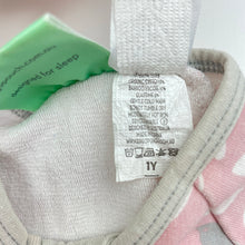 Load image into Gallery viewer, Girls ergoPouch, 1.0 Tog organic cotton / bamboo sleepsuit, light marks knees &amp; feet, FUC, size 1,  