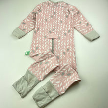 Load image into Gallery viewer, Girls ergoPouch, 1.0 Tog organic cotton / bamboo sleepsuit, light marks knees &amp; feet, FUC, size 1,  