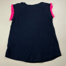 Load image into Gallery viewer, Girls Eve&#39;s Sister, navy cotton flip sequin t-shirt / top, unicorn, GUC, size 7,  