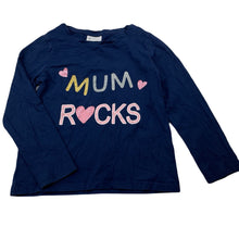 Load image into Gallery viewer, Girls B Collection, navy cotton long sleeve top, GUC, size 5,  