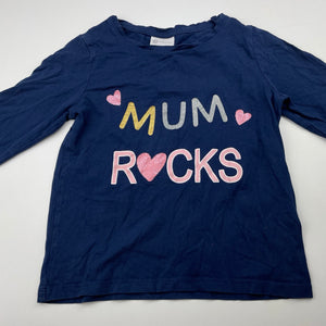 Girls B Collection, navy cotton long sleeve top, GUC, size 5,  