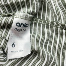 Load image into Gallery viewer, Boys Anko, striped cotton henley top, GUC, size 6,  