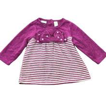 Load image into Gallery viewer, First Impressions purple velour long sleeve top, size 0, Pre-loved