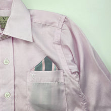 Load image into Gallery viewer, Boys VIANNI Collection, pink lightweight dress shirt, pocket square, GUC, size 1-2,  