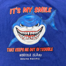 Load image into Gallery viewer, Boys VAGUCE, blue cotton t-shirt / top, shark, FUC, size 4,  
