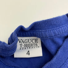 Load image into Gallery viewer, Boys VAGUCE, blue cotton t-shirt / top, shark, FUC, size 4,  