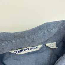 Load image into Gallery viewer, Boys Country Road, embroidered lightweight cotton short sleeve shirt, GUC, size 7,  