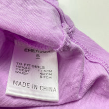Load image into Gallery viewer, Girls Emerson, broderie trim purple cotton top, GUC, size 5,  