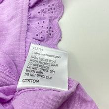 Load image into Gallery viewer, Girls Emerson, broderie trim purple cotton top, GUC, size 5,  