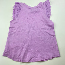 Load image into Gallery viewer, Girls Emerson, broderie trim purple cotton top, GUC, size 5,  
