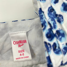 Load image into Gallery viewer, Girls Osh Kosh, lined cotton top, small light mark front, FUC, size 4-5,  