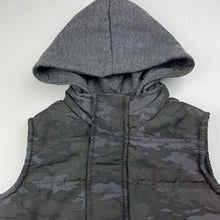 Load image into Gallery viewer, Boys Anko, camo print hooded puffer vest, GUC, size 2,  