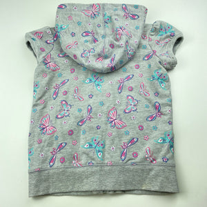 Girls H&T, zip up hooded top, butterflies, GUC, size 3,  