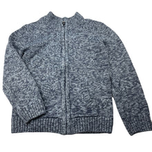 Load image into Gallery viewer, Boys Tilt, blue marle knitted zip up sweater, EUC, size 6,  