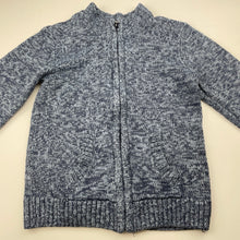 Load image into Gallery viewer, Boys Tilt, blue marle knitted zip up sweater, EUC, size 6,  
