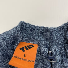 Load image into Gallery viewer, Boys Tilt, blue marle knitted zip up sweater, EUC, size 6,  