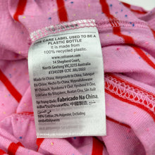 Load image into Gallery viewer, Girls Cotton On, pink &amp; red stripe short sleeve dress, GUC, size 7, L: 60cm